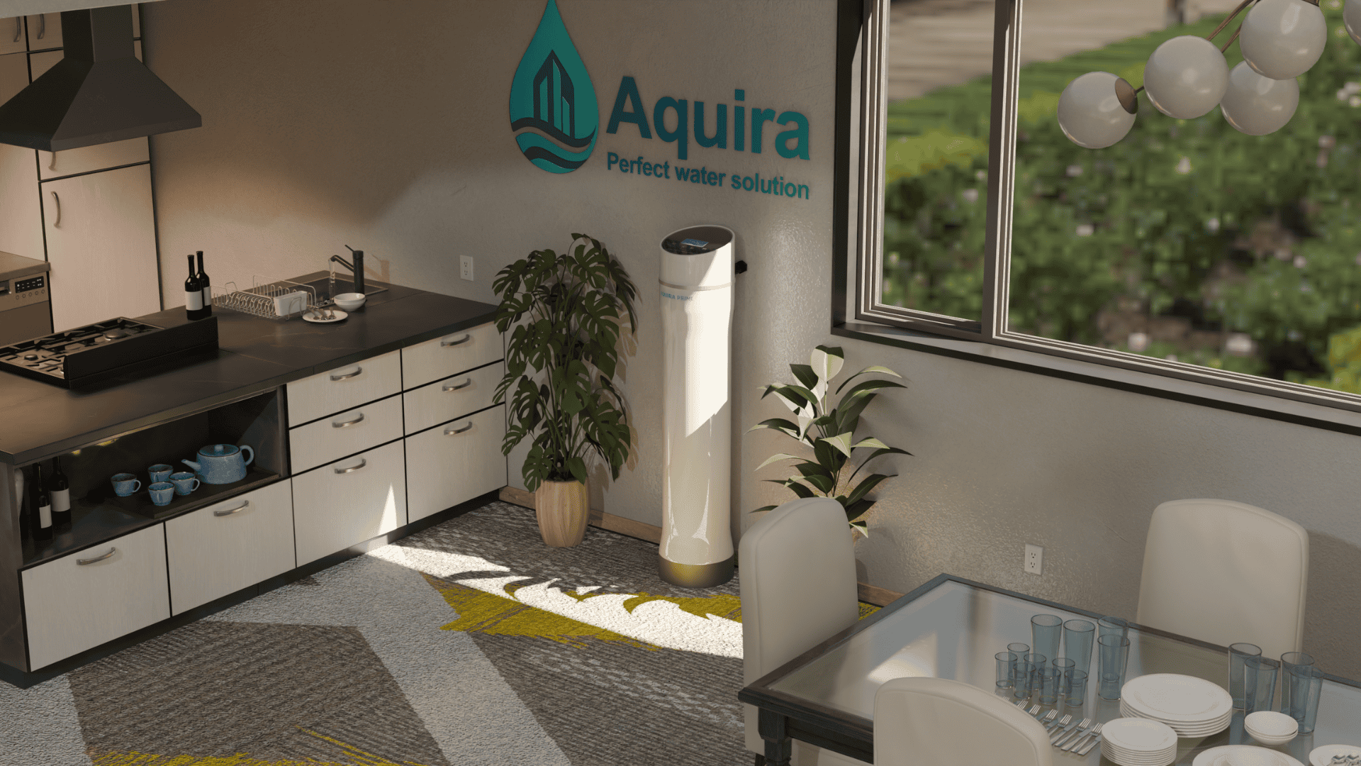 Hệ thống lọc tổng đầu nguồn cho nhà phố có thiết kế nhỏ gọn, phù hợp lắp đặt tại sân, mái hiên hoặc khu kỹ thuật mà không chiếm diện tích.