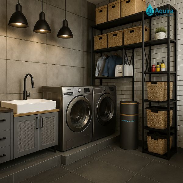 Máy lọc nước thô vận hành theo nguyên tắc lọc nhiều tầng, kết hợp lõi PP, than Jacobi và KDF55, loại bỏ cặn, vi sinh, tạo nền sạch cho hệ thống lọc tổng hoặc tinh.