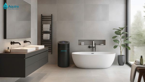 Hệ thống xử lý nước đầu nguồn, loại bỏ cặn bẩn, vi sinh và hóa chất, đảm bảo nước sạch, an toàn cho toàn bộ căn hộ chung cư.