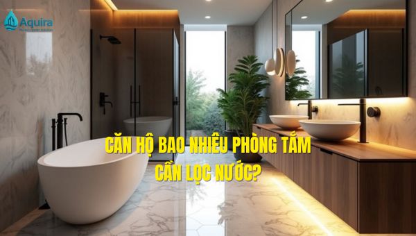 căn hộ bao nhiêu phòng tắm cần lọc nước