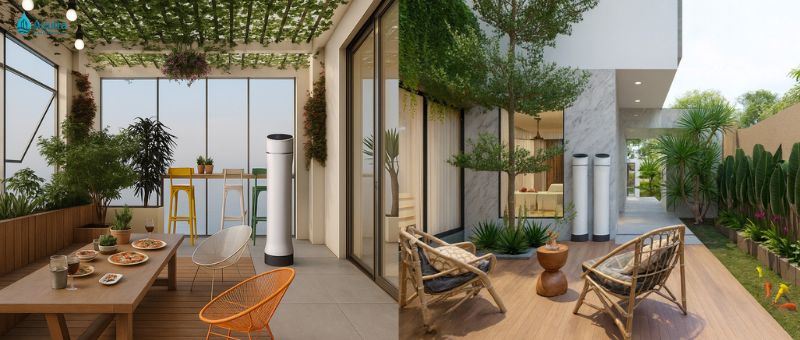 hệ thống xử lý nước đầu nguồn, được lắp đặt ngay tại đường ống chính của biệt thự, villa hoặc khách sạn cao cấp