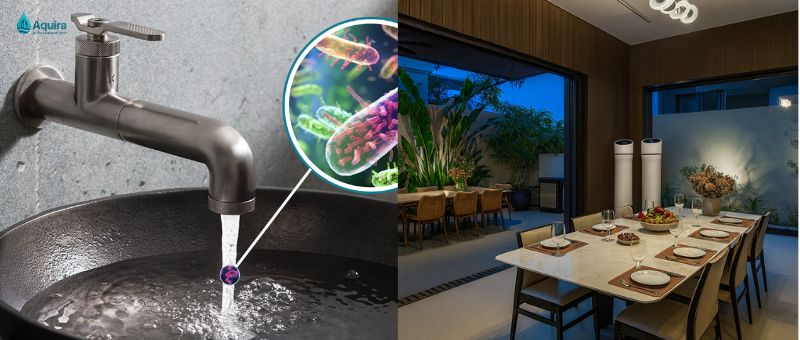 Xuất hiện cặn bẩn, rỉ sắt hoặc kim loại nặng trong đường ống cũ. Vi sinh vật có thể phát triển trong hệ thống ống lâu năm, dẫn tới nguy cơ tái nhiễm khuẩn.