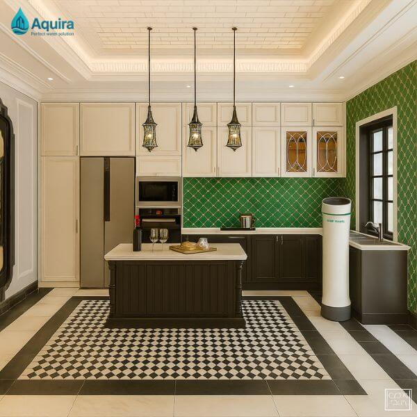 V2 mang công suất mạnh hơn, phù hợp biệt thự có nhiều thiết bị nước, đảm bảo nước trong, sạch và đạt hiệu suất cao.