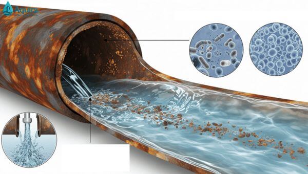 Hệ thống lọc tổng giúp bảo vệ đường ống, sen vòi và thiết bị cao cấp khỏi cặn bẩn, trong khi lọc từng điểm không ngăn suy giảm toàn hệ thống.