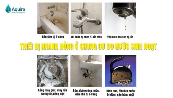 Thiết bị trong căn hộ chung cư thường xuống cấp sớm hơn dự kiến, biểu hiện qua đóng cặn, giảm hiệu suất và hỏng hóc lặp lại dù tần suất sử dụng không cao.
