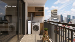 Thiết bị lọc Aquira lắp đặt trong căn hộ chung cư