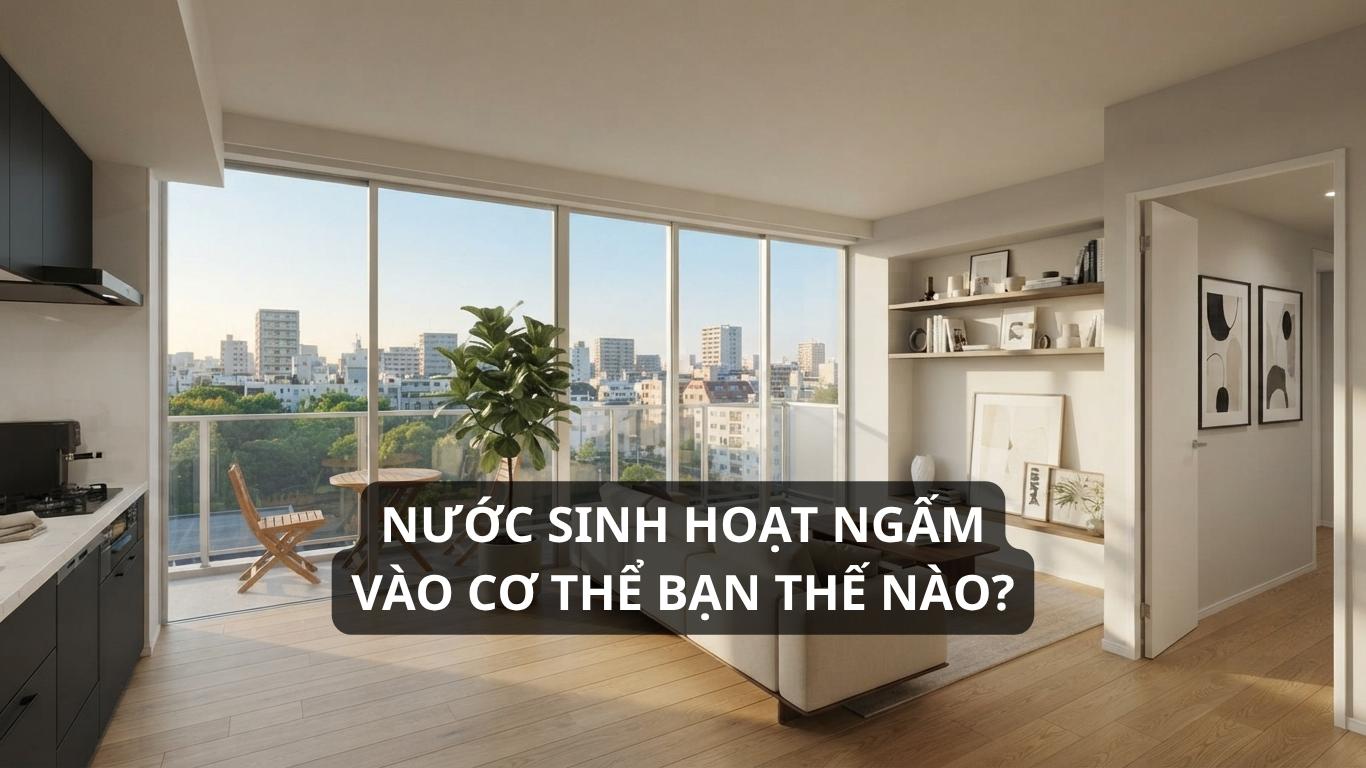 Nước sinh hoạt ngấm vào cơ thể bạn thế nào