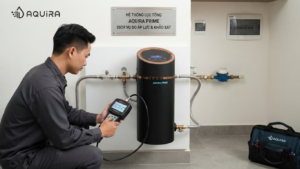 Kiểm tra áp lực nước trước khi lắp lọc tổng