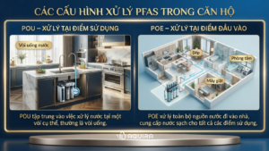 So sánh xử lý PFAS tại điểm sử dụng POU và điểm đầu vào POE