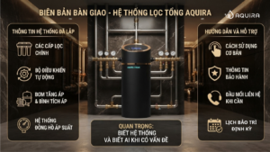 Bàn giao máy lọc tổng sau khi lắp đặt