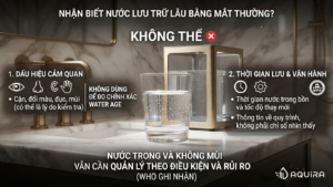 Không thể xác định nước để trong bồn lâu chỉ bằng mắt thường