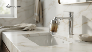Lọc nước đầu vòi được sử dụng tại lavabo trong gia đình