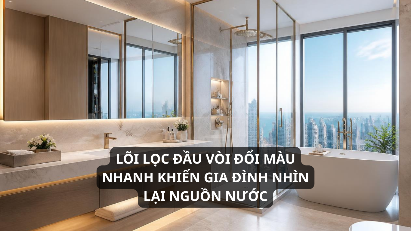 Lõi lọc đầu vòi đổi màu nhanh khiến gia đình nhìn lại nguồn nước