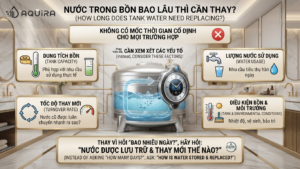 Nước để trong bồn lâu bao nhiêu ngày thì cần thay